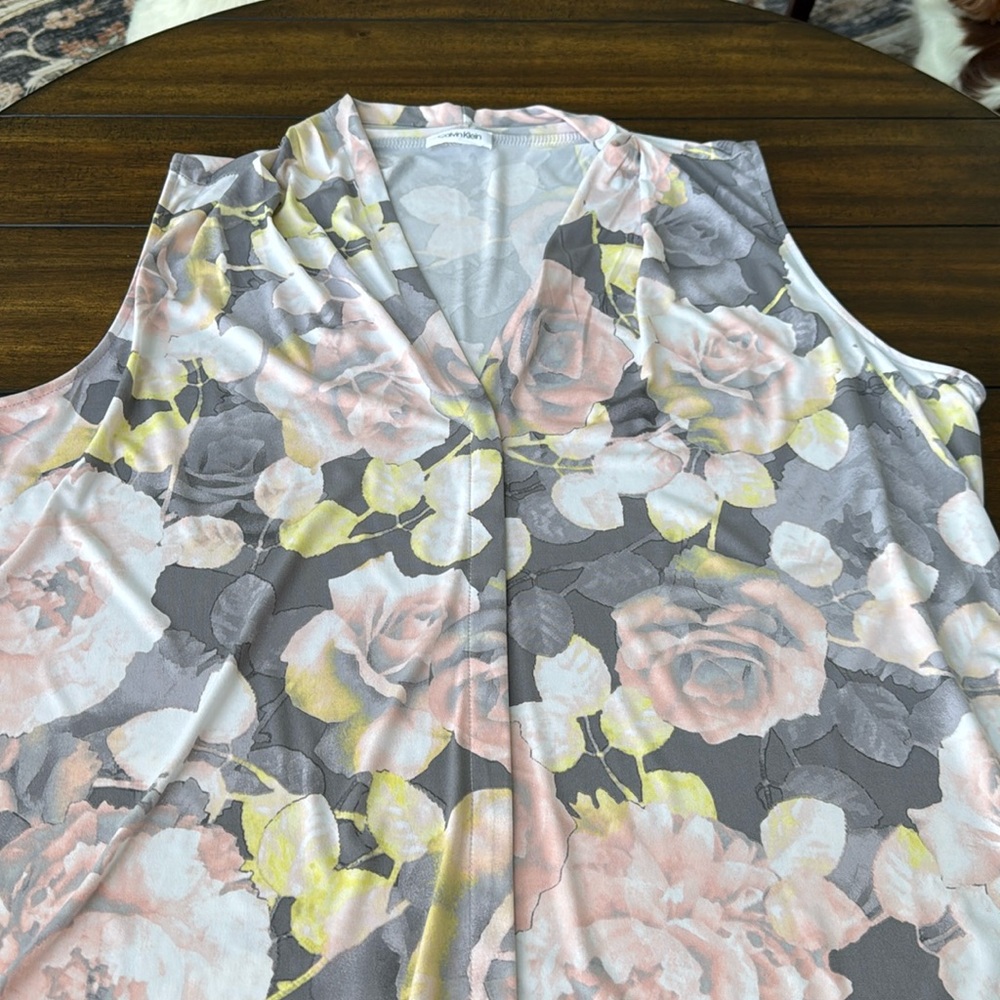 Clean Klein sleeveless blouse